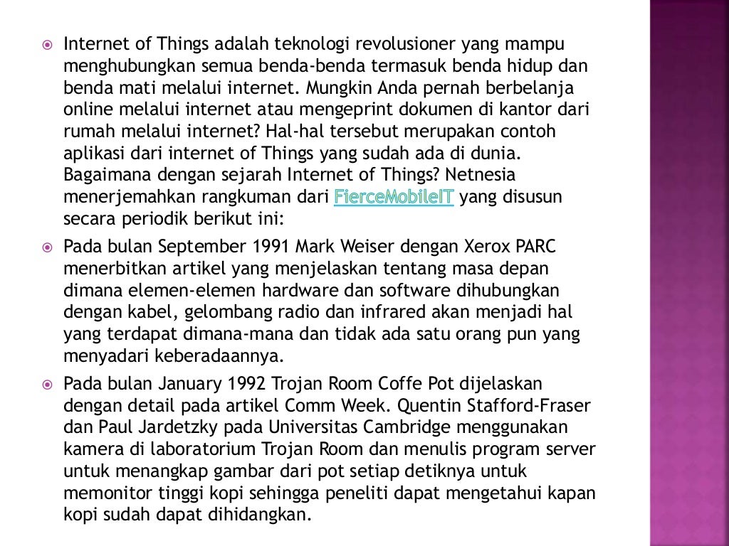 Pengertian internet of things