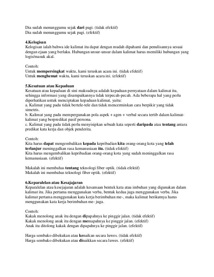 Pengertian kalimat efektif