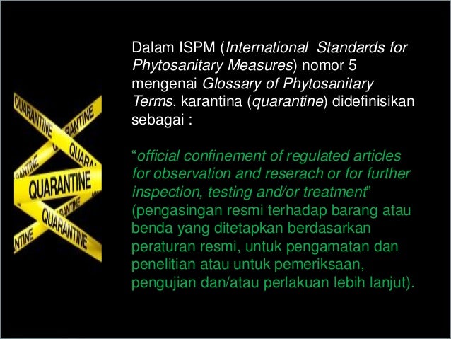 Pengertian karantina tumbuhan
