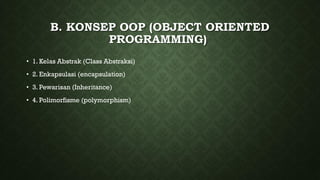 Pengertian & konsep oop (object oriented | PPT