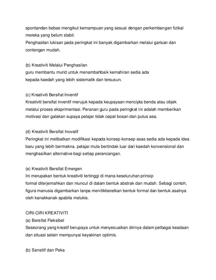 Pengertian Kreativiti