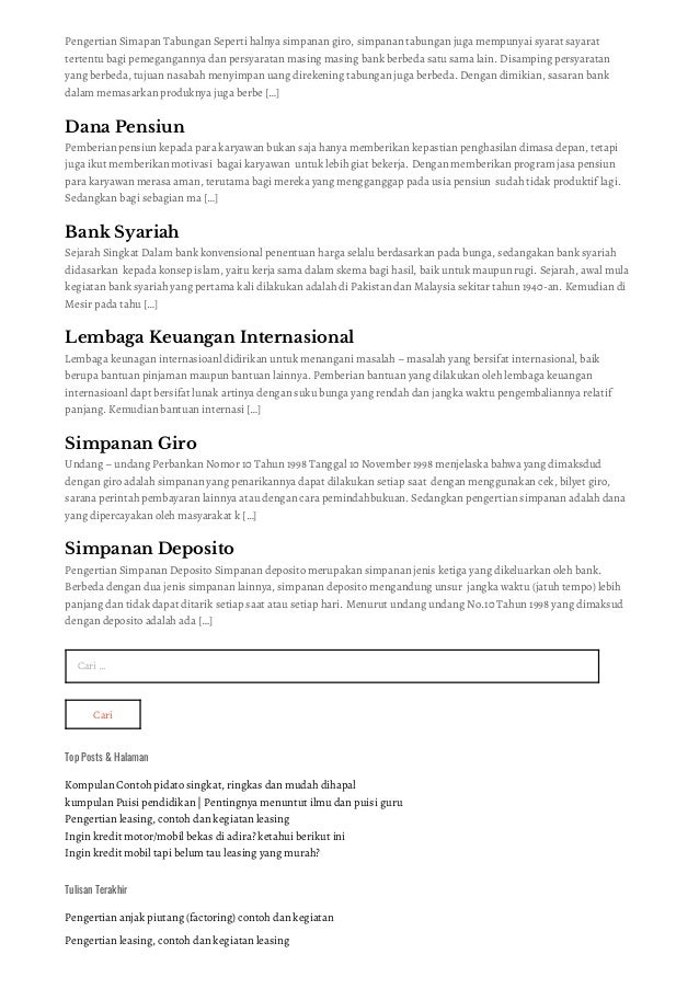 Pengertian Leasing Contoh Dan Kegiatan Leasing