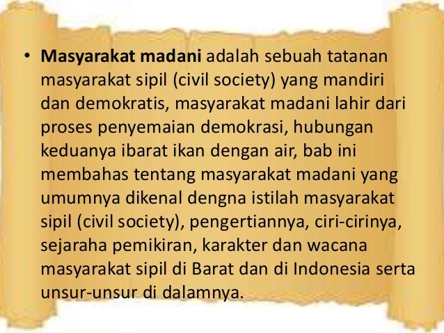 Pengertian Masyarakat Madani Civic Society Pkn