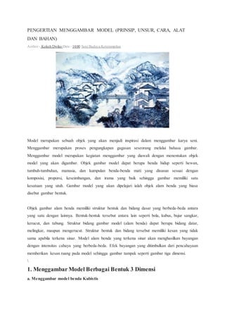 Pengertian menggambar model | PDF