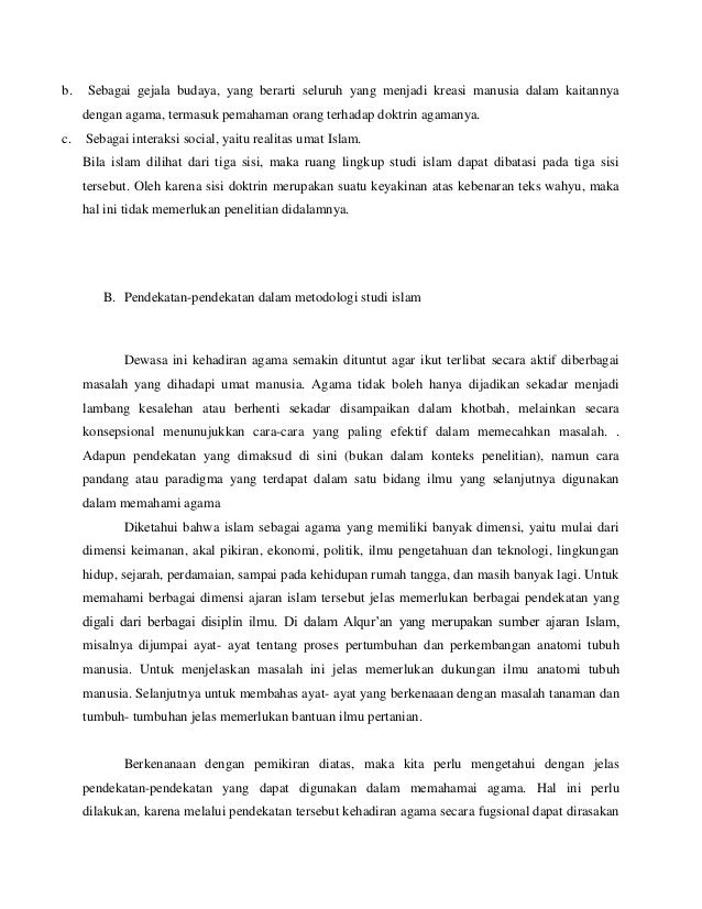 Metodologi Studi Islam Secara Etimologi Dan Terminologi