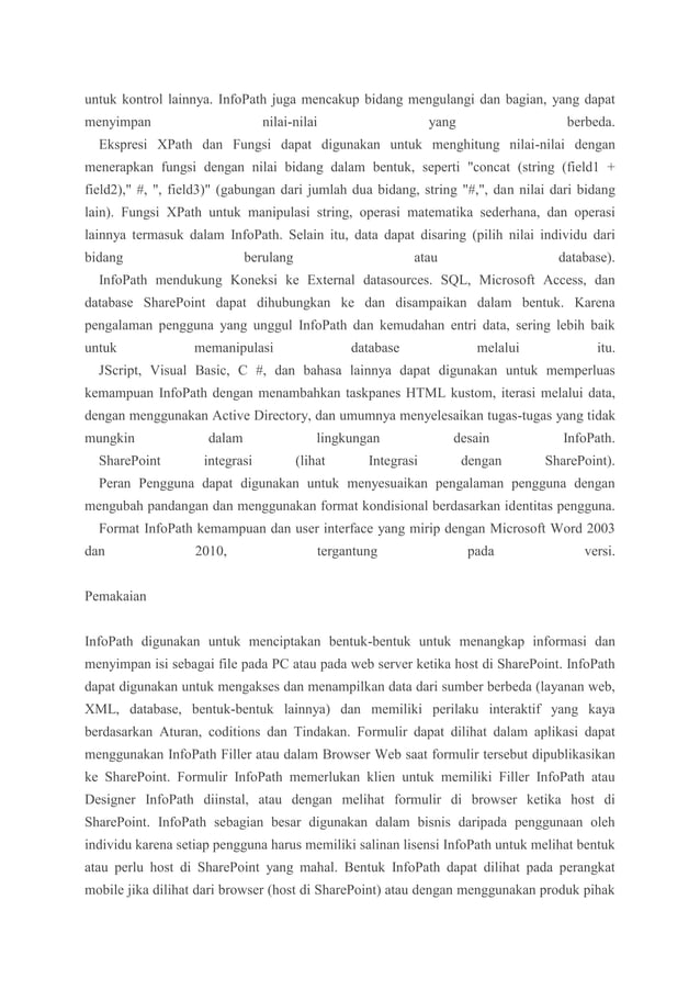 Pengertian Microsoft Office InfoPath docx Pengertian microsoft office infopath docx