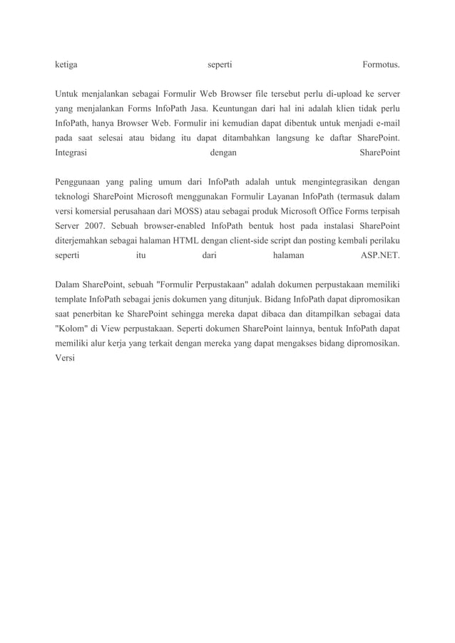 Pengertian Microsoft Office InfoPath docx Pengertian microsoft office infopath docx