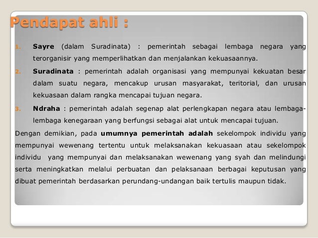 Pengertian Pemerintah Dalam Arti Sempit Menurut Uud 1945 Goreng