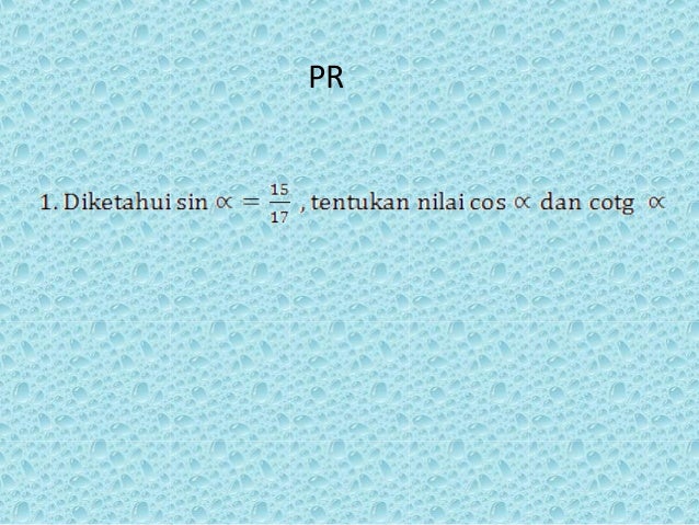 Pengertian perbandingan trigonometri