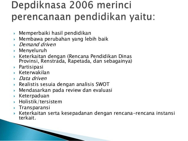 Pengertian perencanaan pendidikan