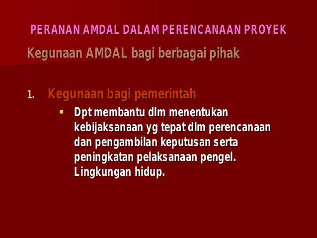Pengertian Proses Dan Manfaat Amdal