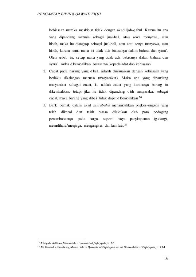 Pengertian Qawaid Fiqhiyyah