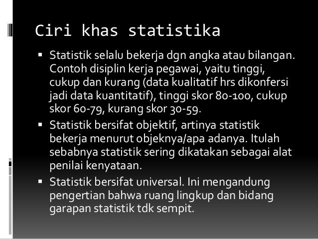 Pengertian & ruang lingkup statistik