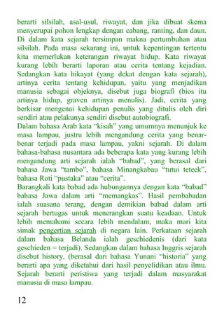 Arti Historia Dalam Bahasa Yunani Adalah Pengertian sejarah a5