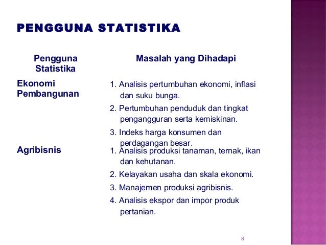 Pengertian statistika