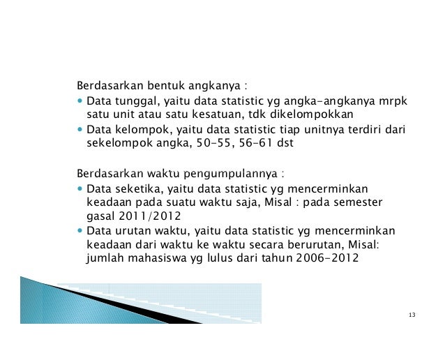 Pengertian statistik dan data