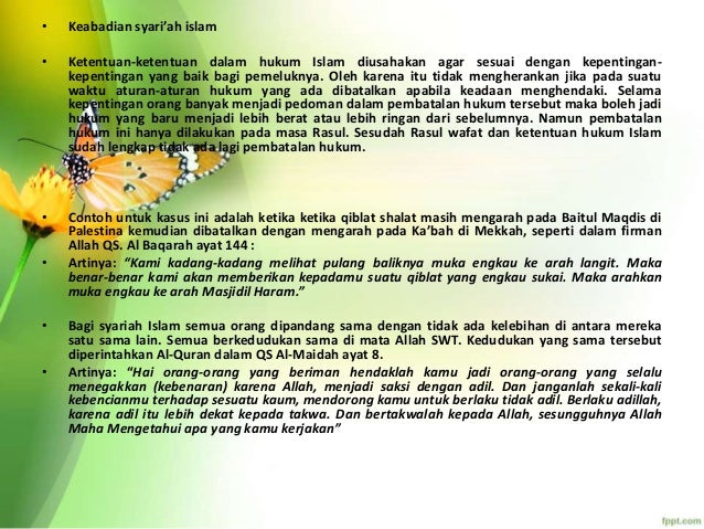 Pengertian syari'ah dan ruang lingkup syari'ah