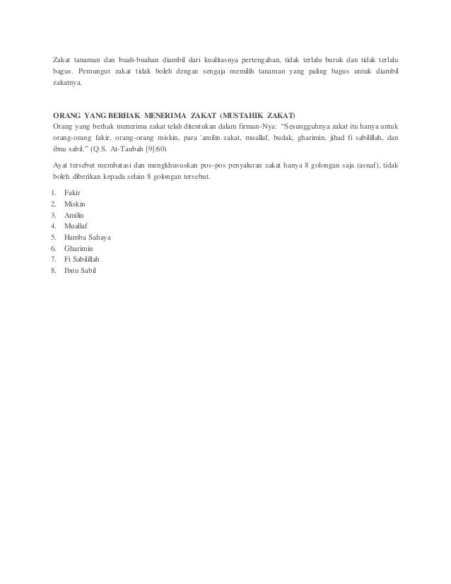 Pengertian Zakat Macam Macam Zakat Zakat Fitrah Zakat Mal Penghas