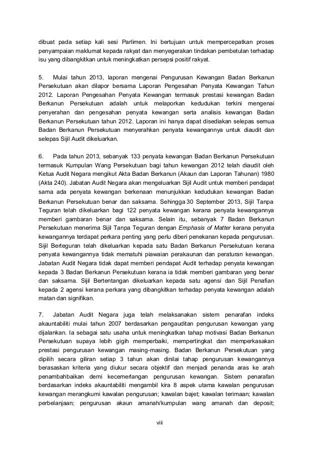 Laporan Ketua Audit Negara 2012  Pengesahan Penyata Kewangan & Pengu…