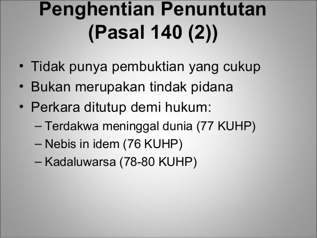 Pengetahuan dasar kuhap