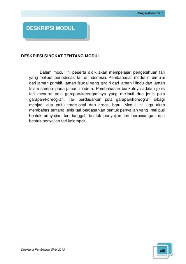 Pengetahuan Seni Tari