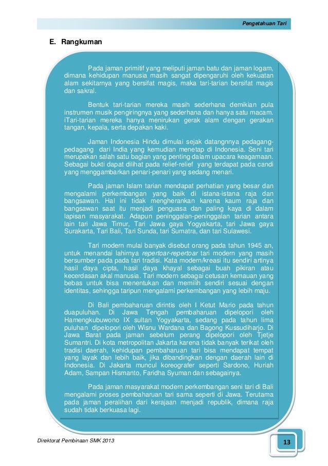 Pengetahuan Seni Tari