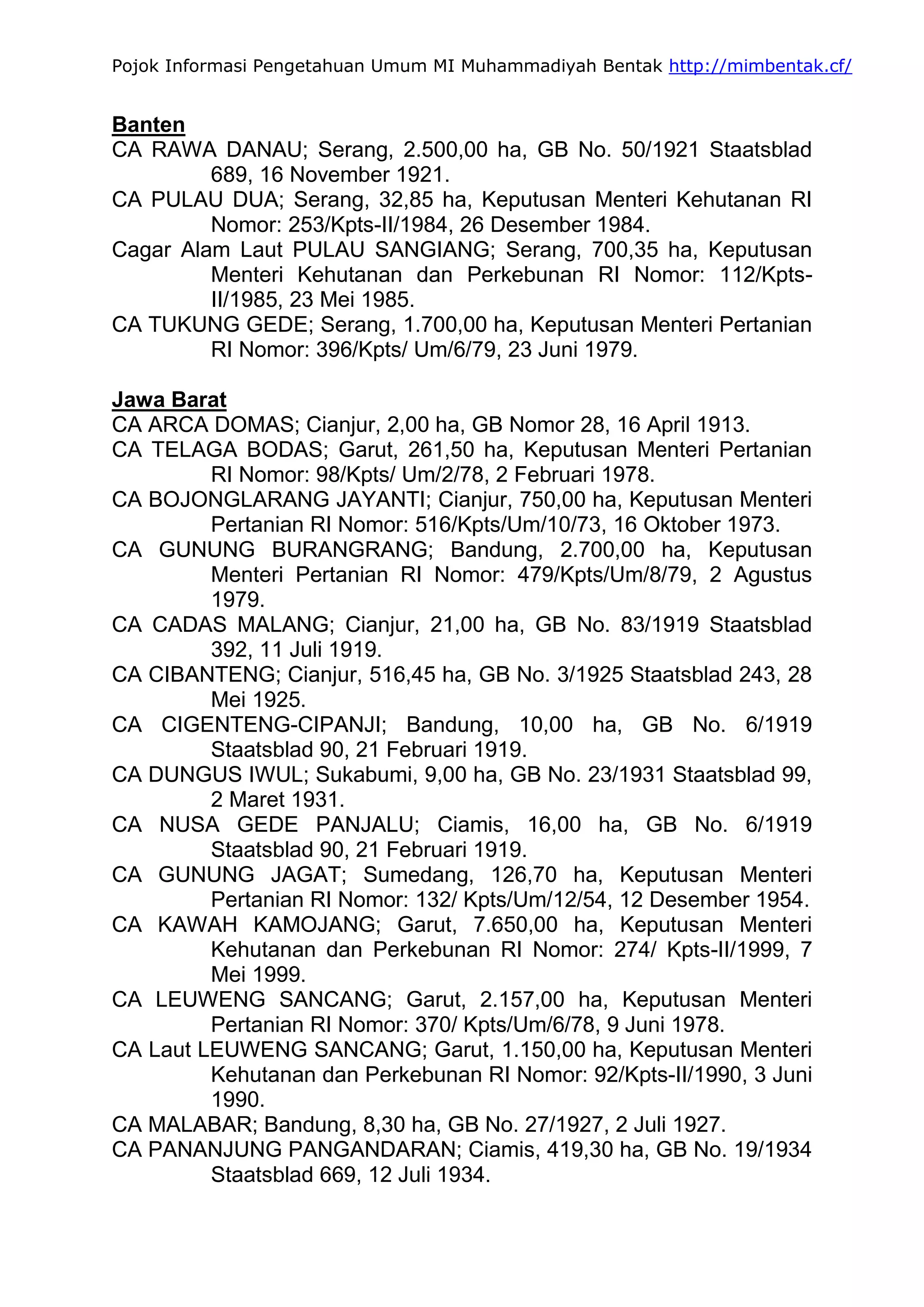 Pengetahuan umum mading kelas MI Muhammadiyah Bentak | PDF