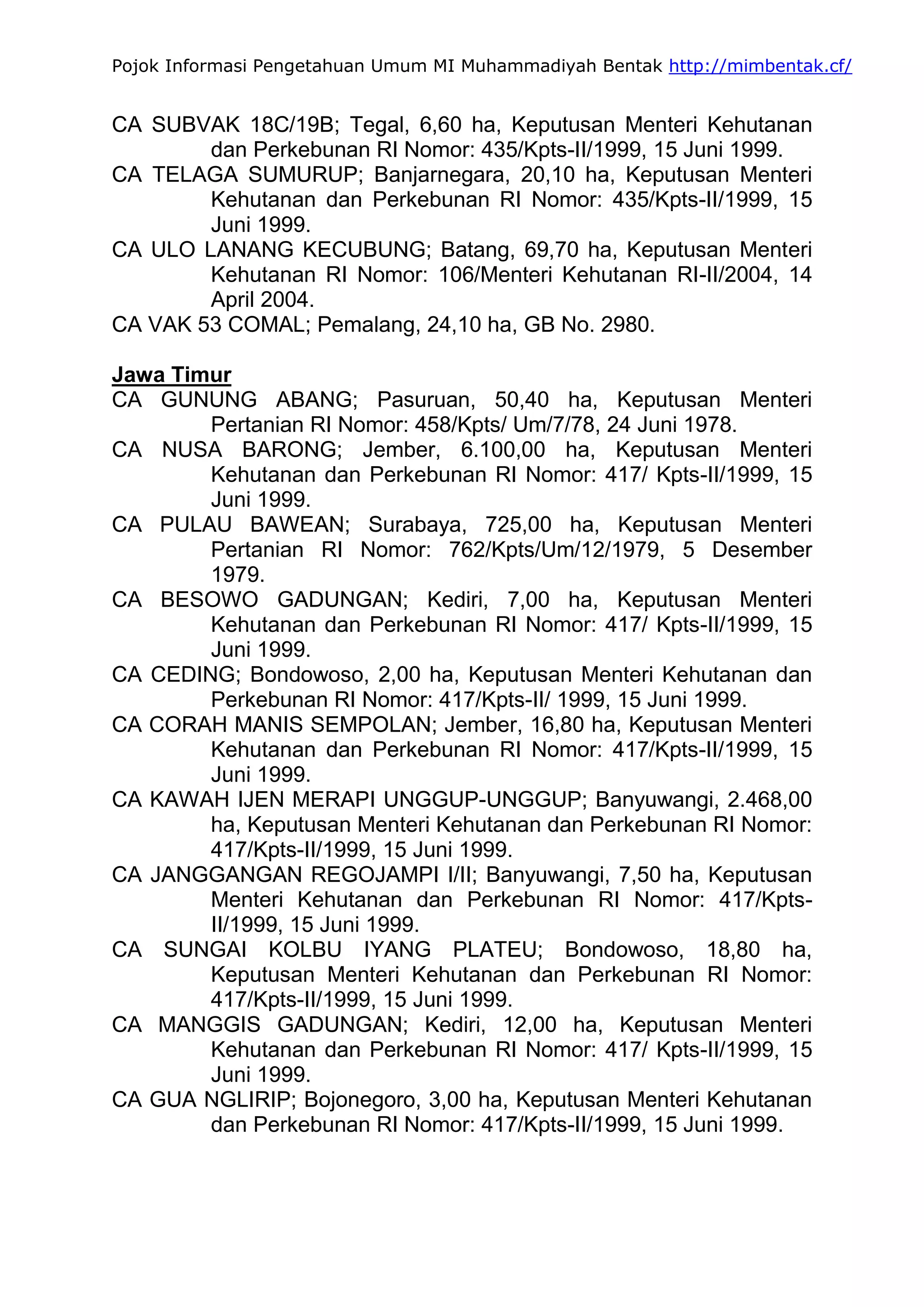 Pengetahuan umum mading kelas MI Muhammadiyah Bentak | PDF