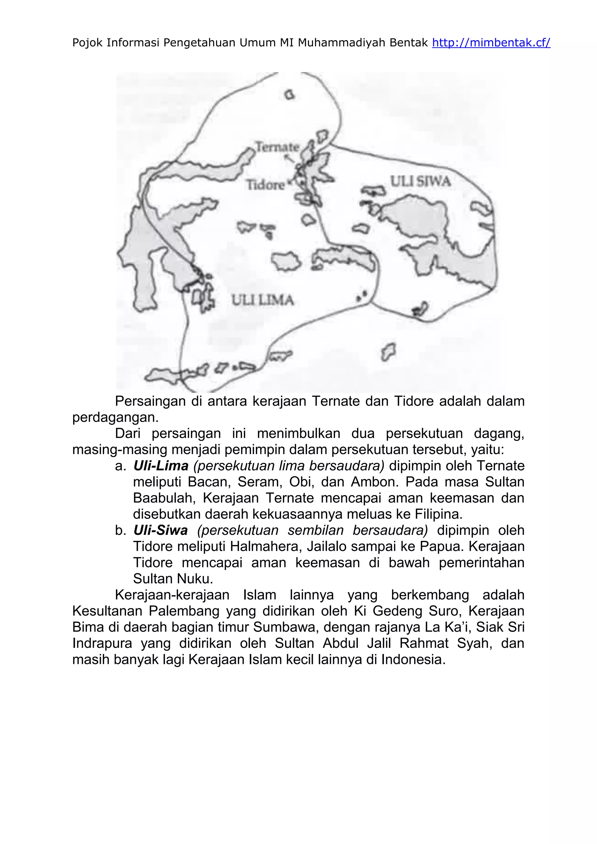 Pengetahuan umum mading kelas MI Muhammadiyah Bentak | PDF