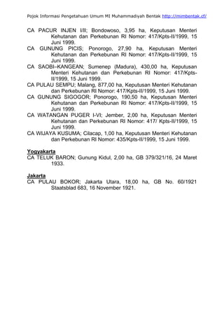 Pengetahuan umum mading kelas MI Muhammadiyah Bentak | PDF