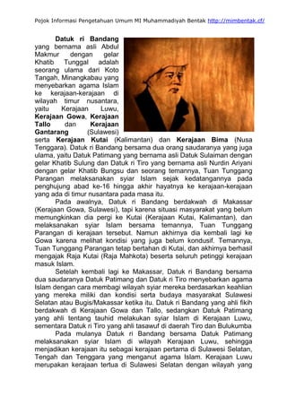 Pengetahuan umum mading kelas MI Muhammadiyah Bentak | PDF