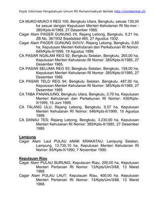 Pengetahuan umum mading kelas MI Muhammadiyah Bentak | PDF