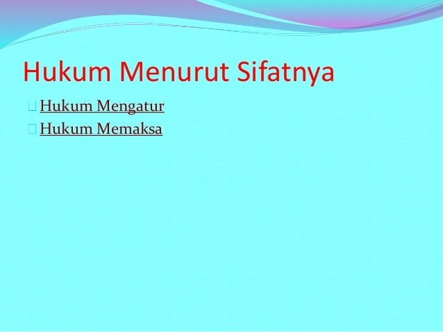 Penggolongan hukum
