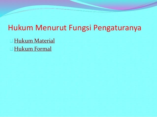 Penggolongan hukum