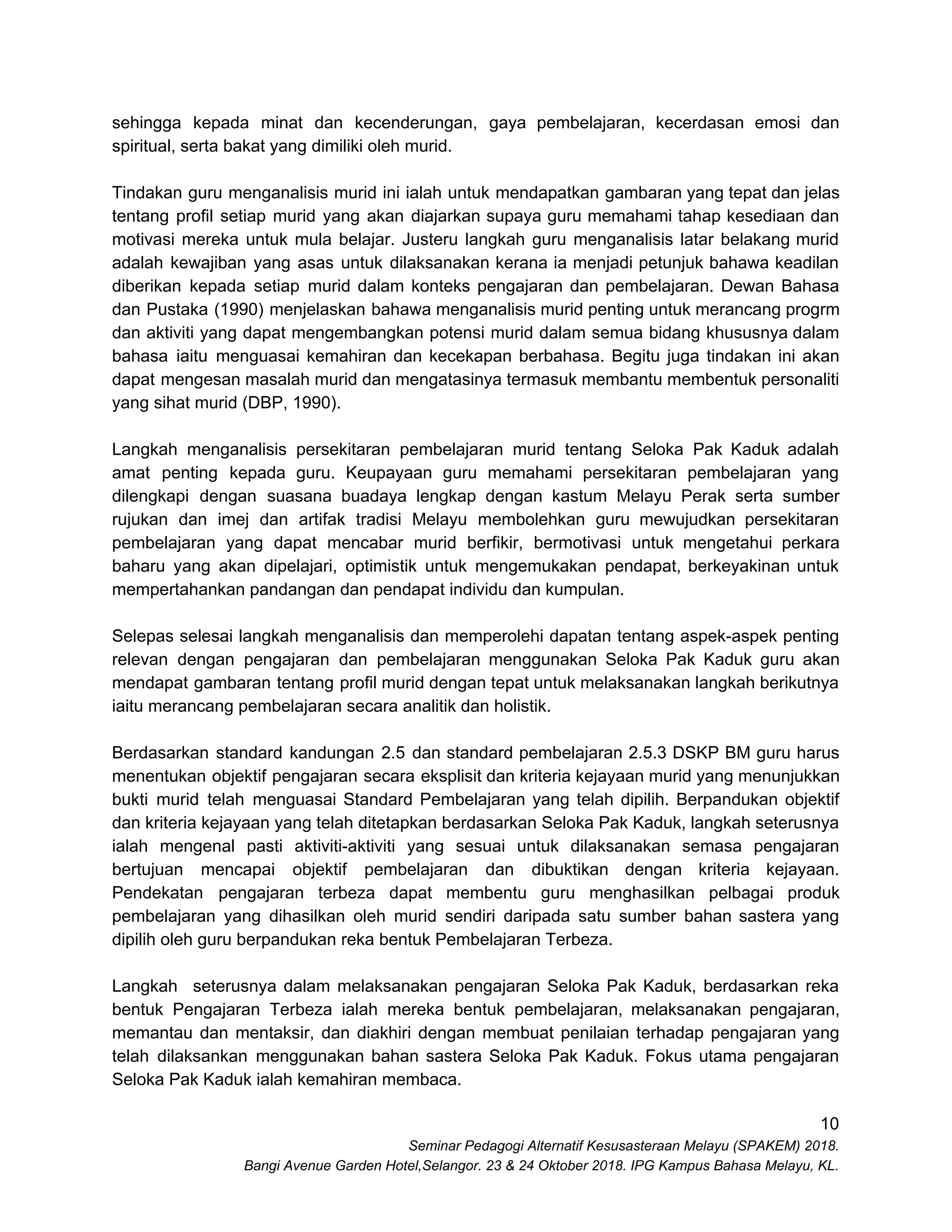 Penggunaan bahan sastera dalam pengajaran dan pembelajaran terbeza | PDF