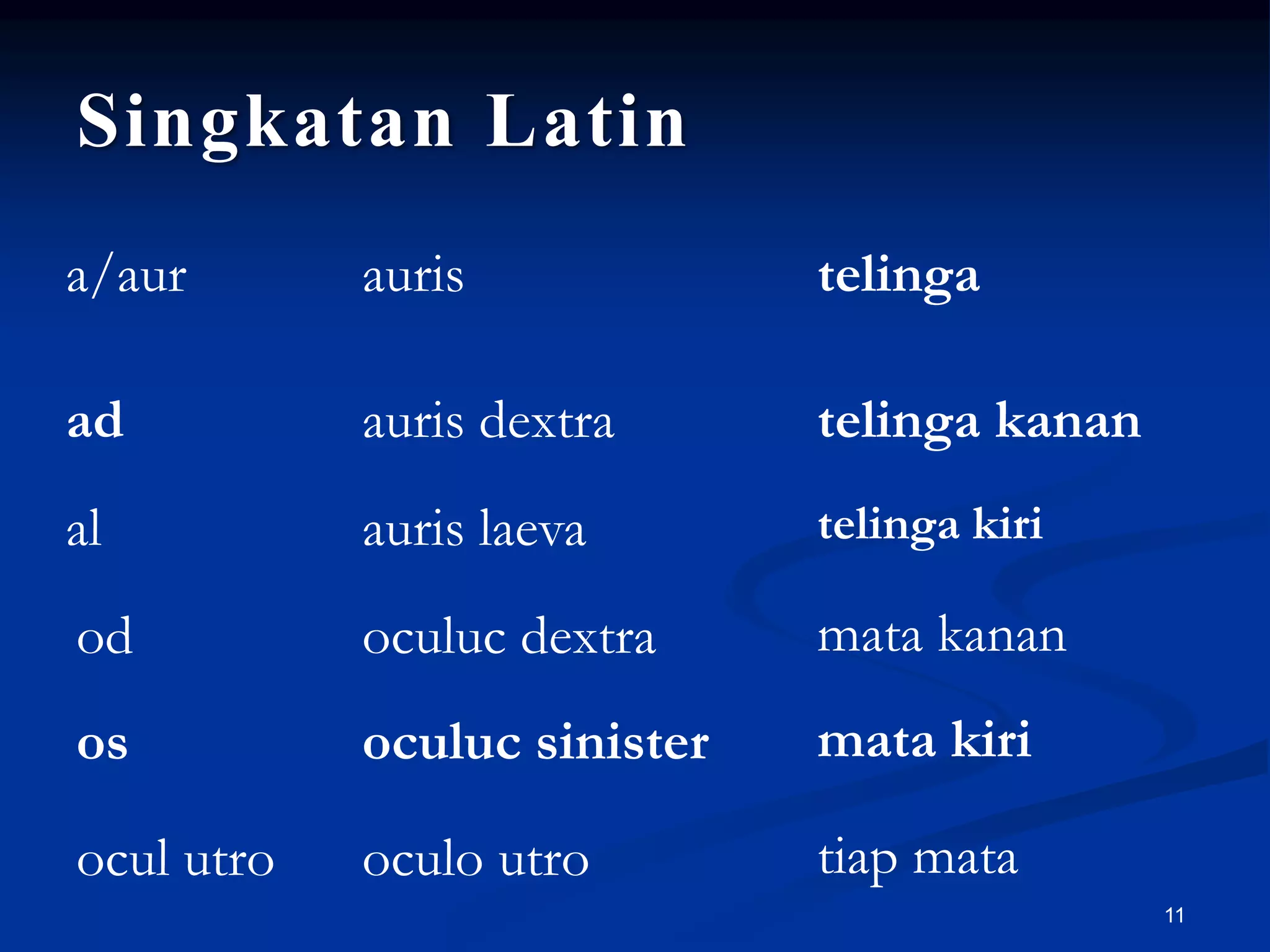 Penggunaan bahasa latin PPTX