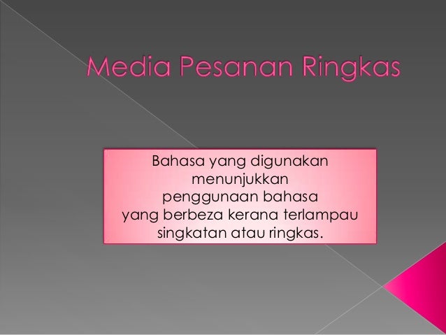 Penggunaan Bahasa Slanga Dalam Kalangan Remaja