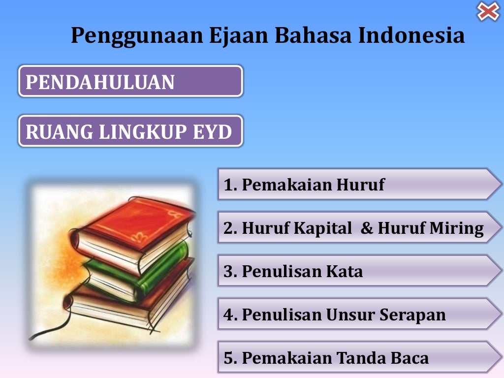 Penggunaan ejaan bahasa indonesia