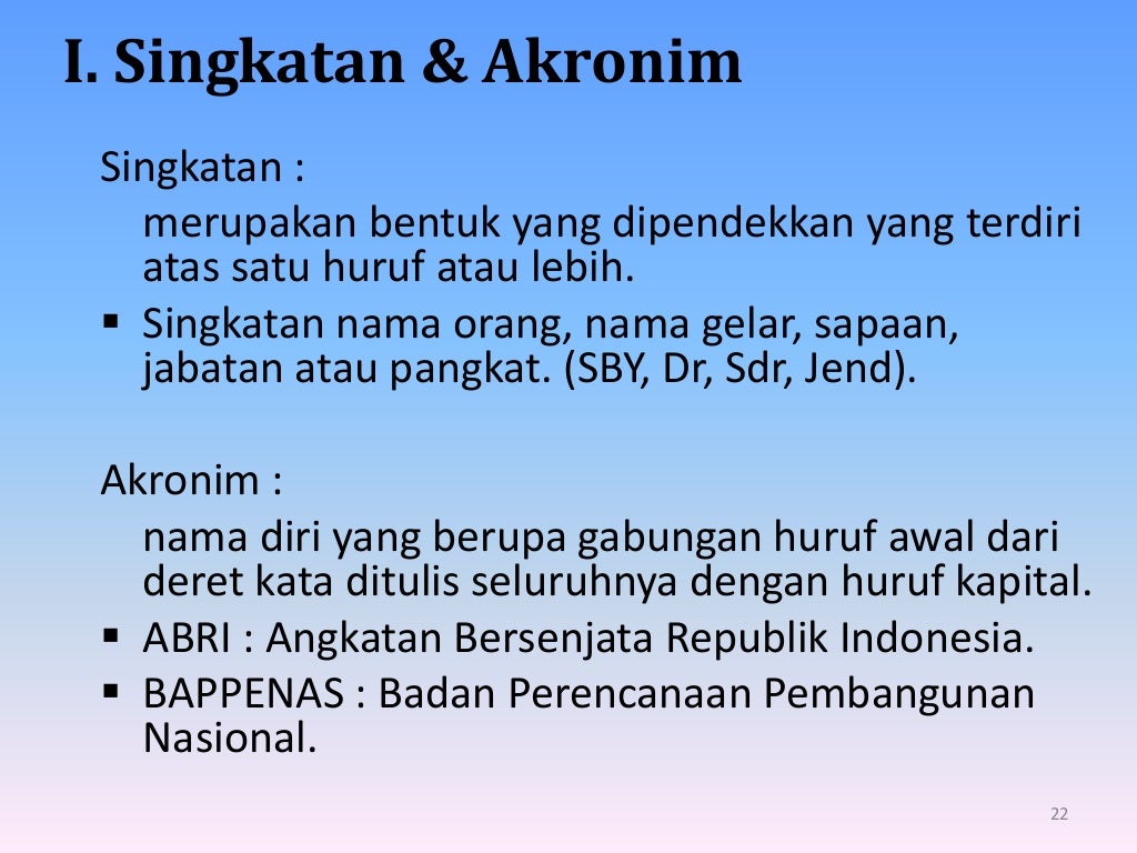 Penggunaan ejaan bahasa indonesia