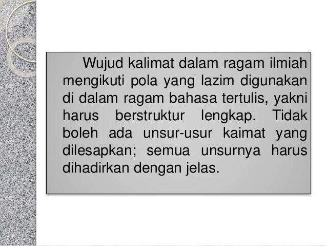 Penggunaan kalimat