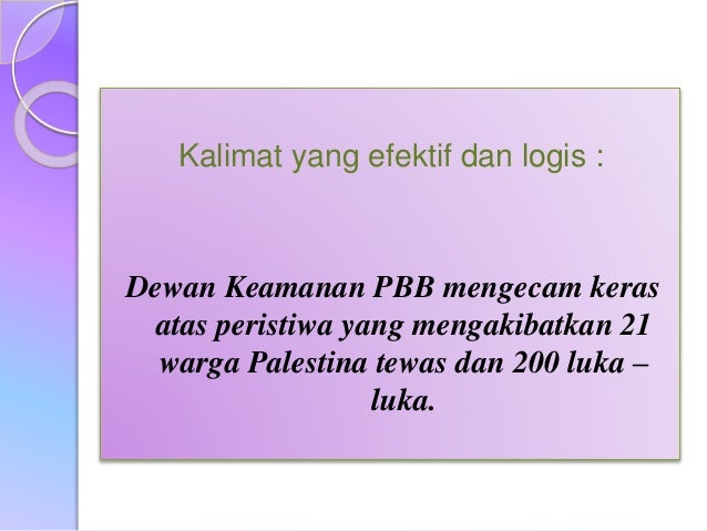 Penggunaan kalimat