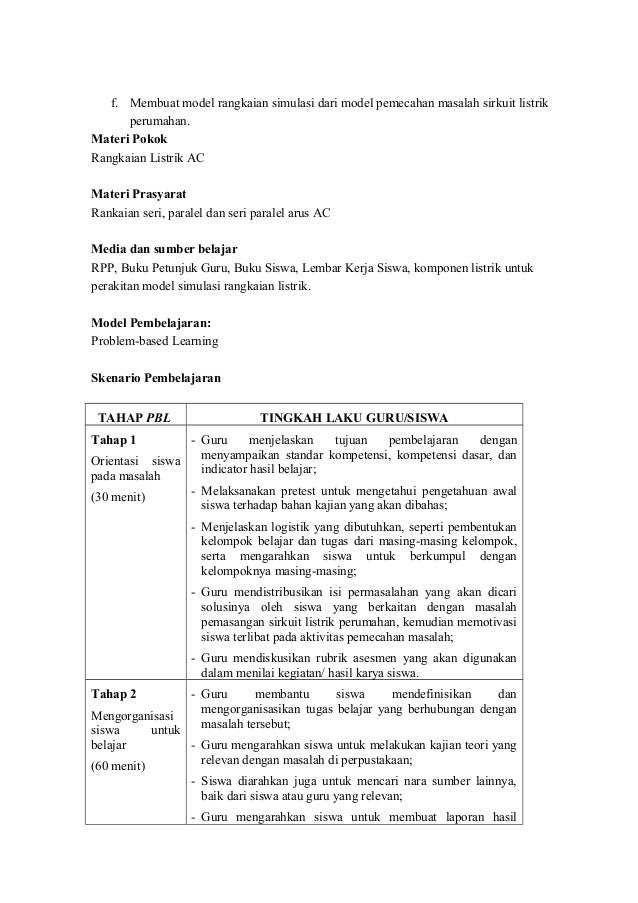 Contoh Rpp Problem Based Learning Matematika Sd