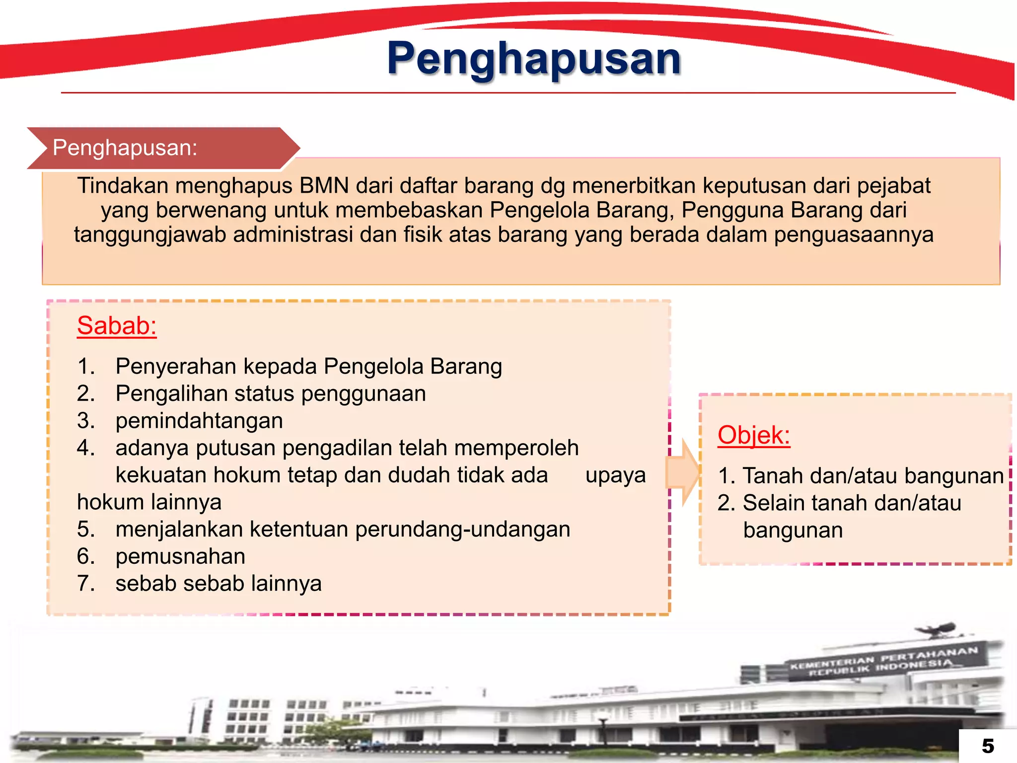Penghapusan bmn | PPTX