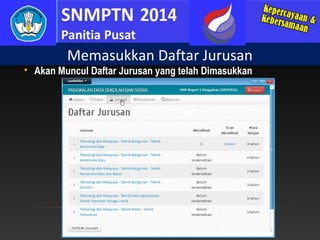 Memasukkan Daftar Jurusan



Akan Muncul Daftar Jurusan yang telah Dimasukkan

 