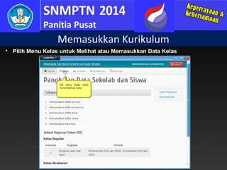 Memasukkan Kurikulum


Pilih Menu Kelas untuk Melihat atau Memasukkan Data Kelas

 