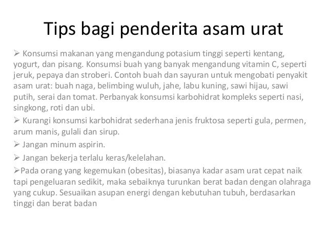 Pengobatan asam urat Pengobatan asam urat