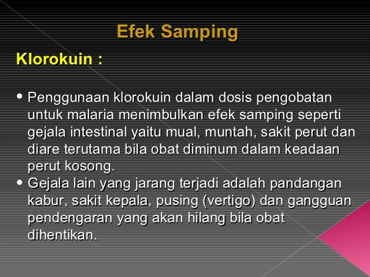 Pengobatan penderita malaria Pengobatan penderita malaria