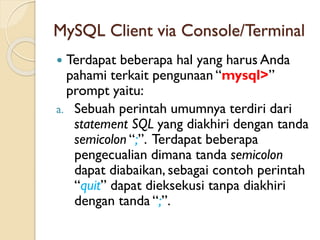 Pengolahan Database Dengan MySQL | PDF
