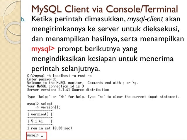 Pengolahan Database Dengan MySQL