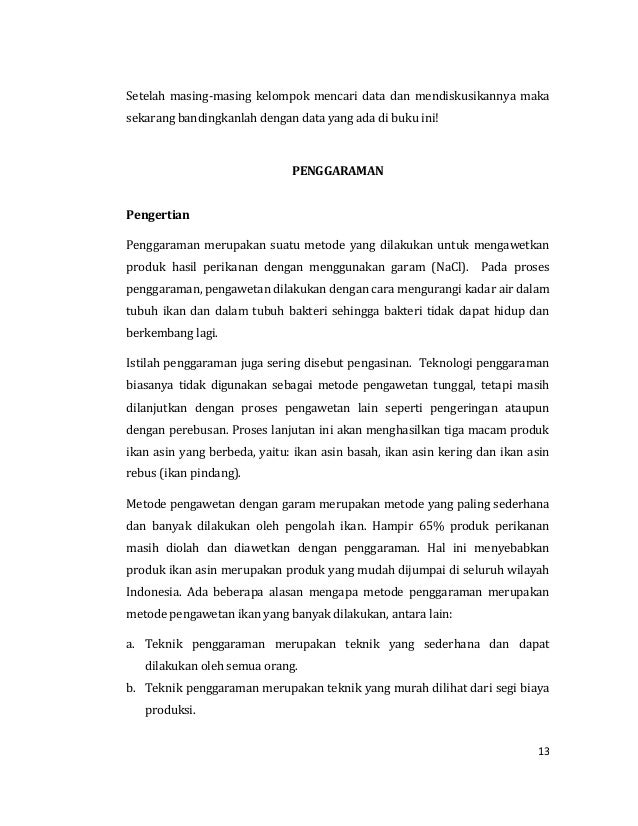 Pengolahan Hasil Perikanan Tradisional